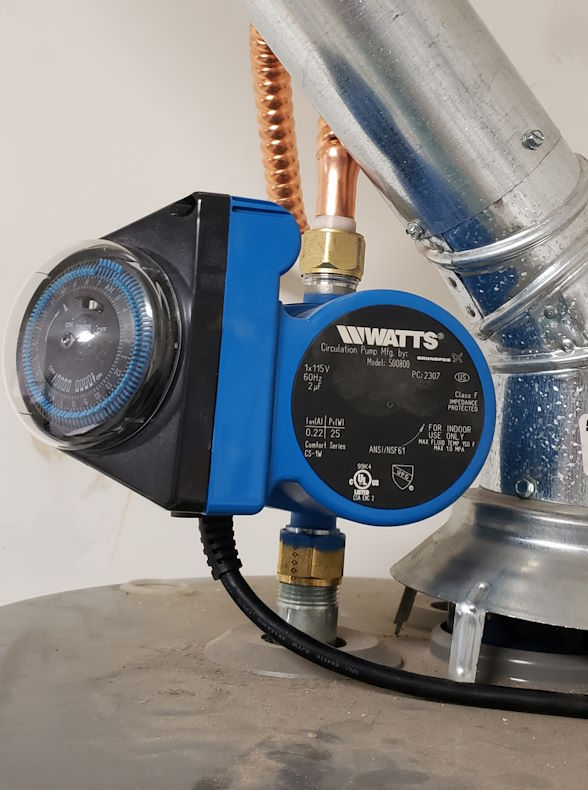 Watts Hot Water Pump Installed